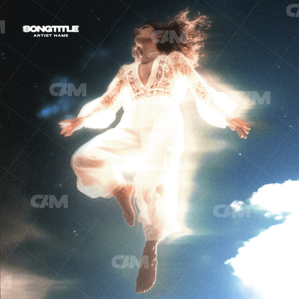 The Girl Is Floating In The Air