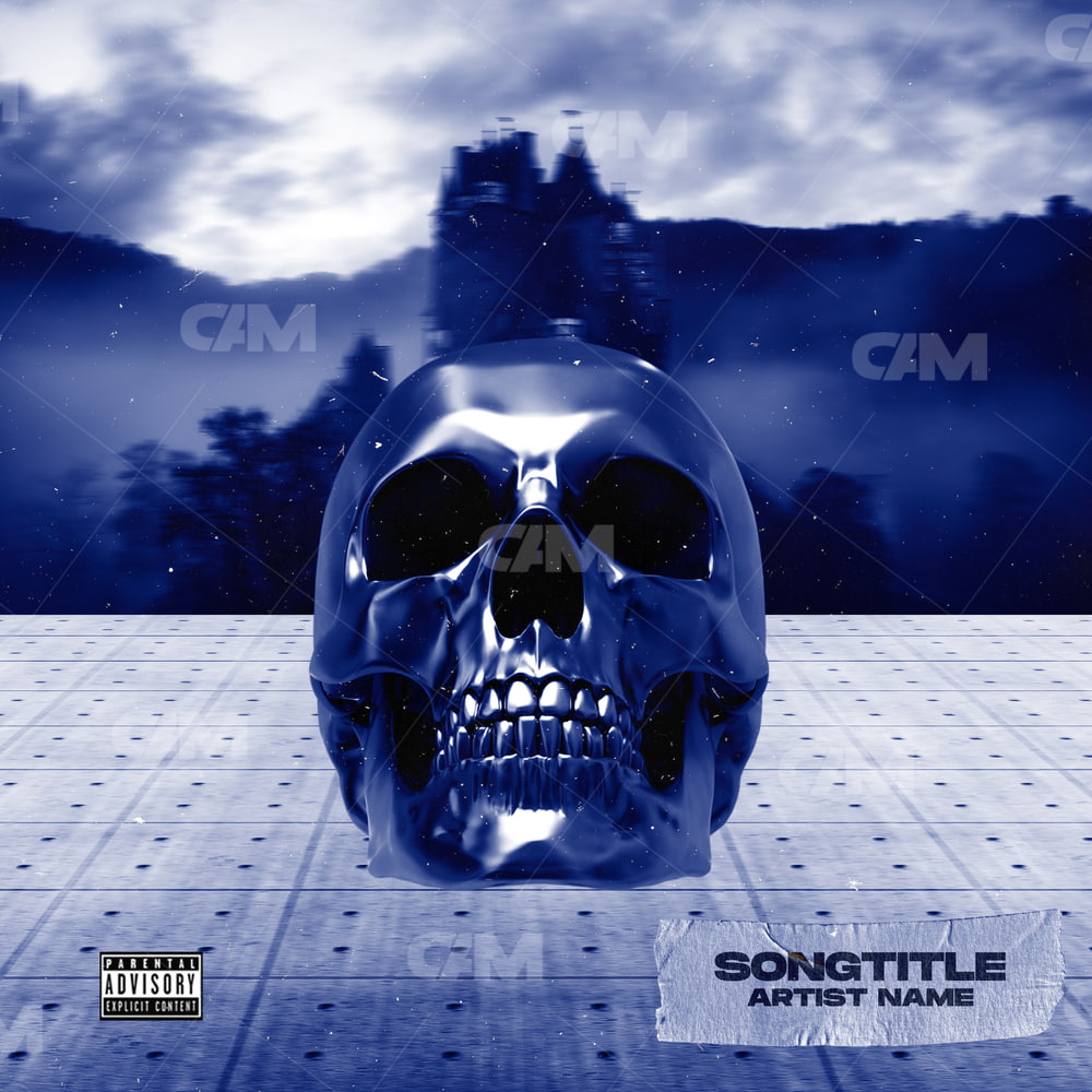 Blue skull