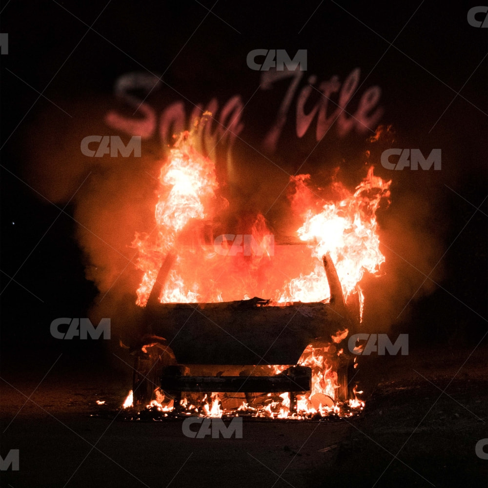 Car Fire Smoke Text