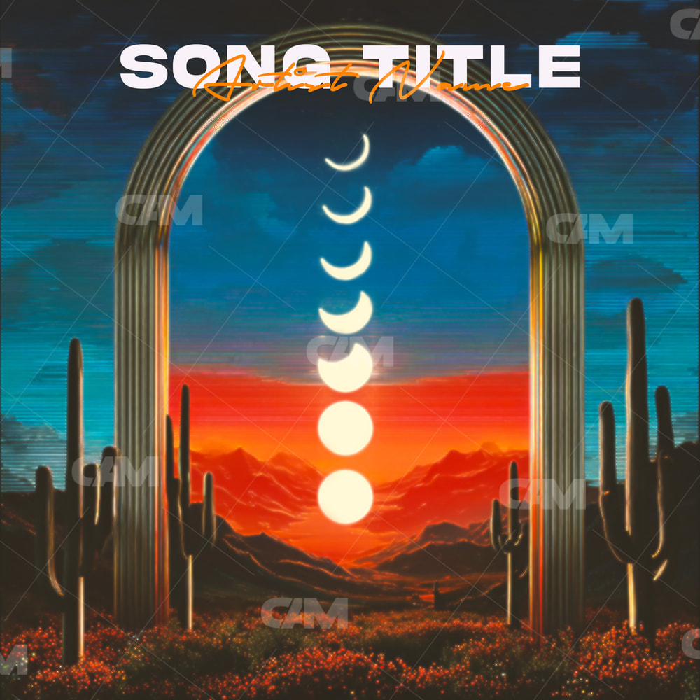 Countryside Sunset View Full Of Cactus