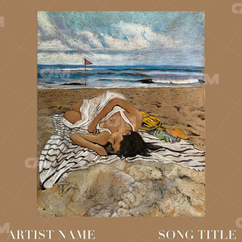Girl Sleeping On The Beach