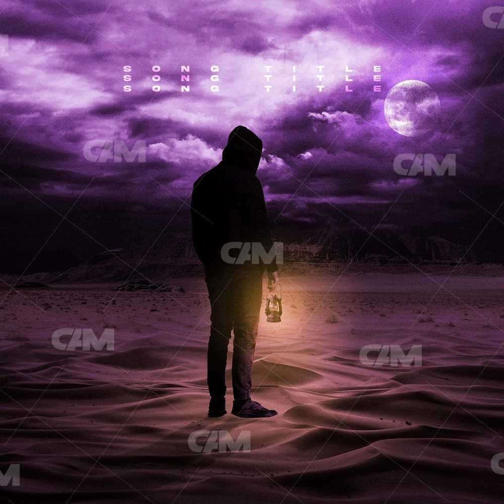 Man Alone On Desert