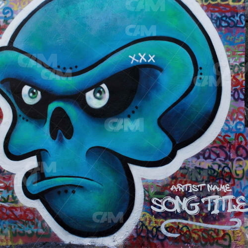 Alien Skull Graffiti