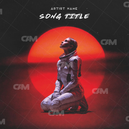 Astronaut Woman Sunset