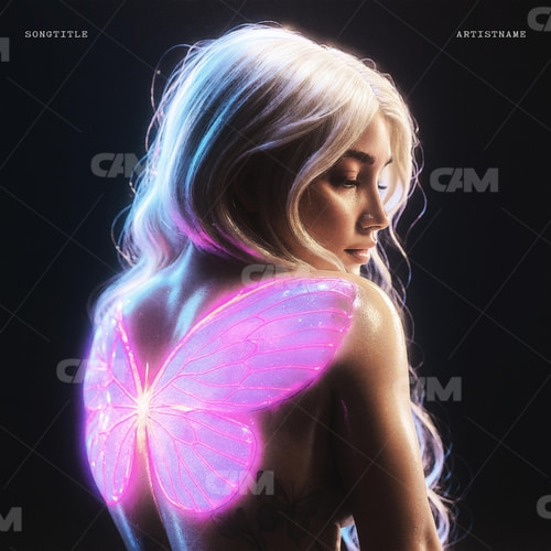 Butterfly On The Girl's Back