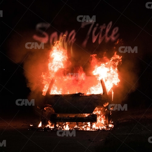 Car Fire Smoke Text