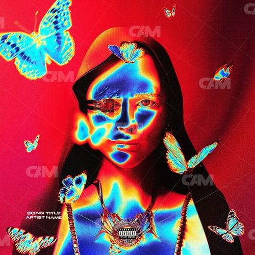 Girl on Butterflies
