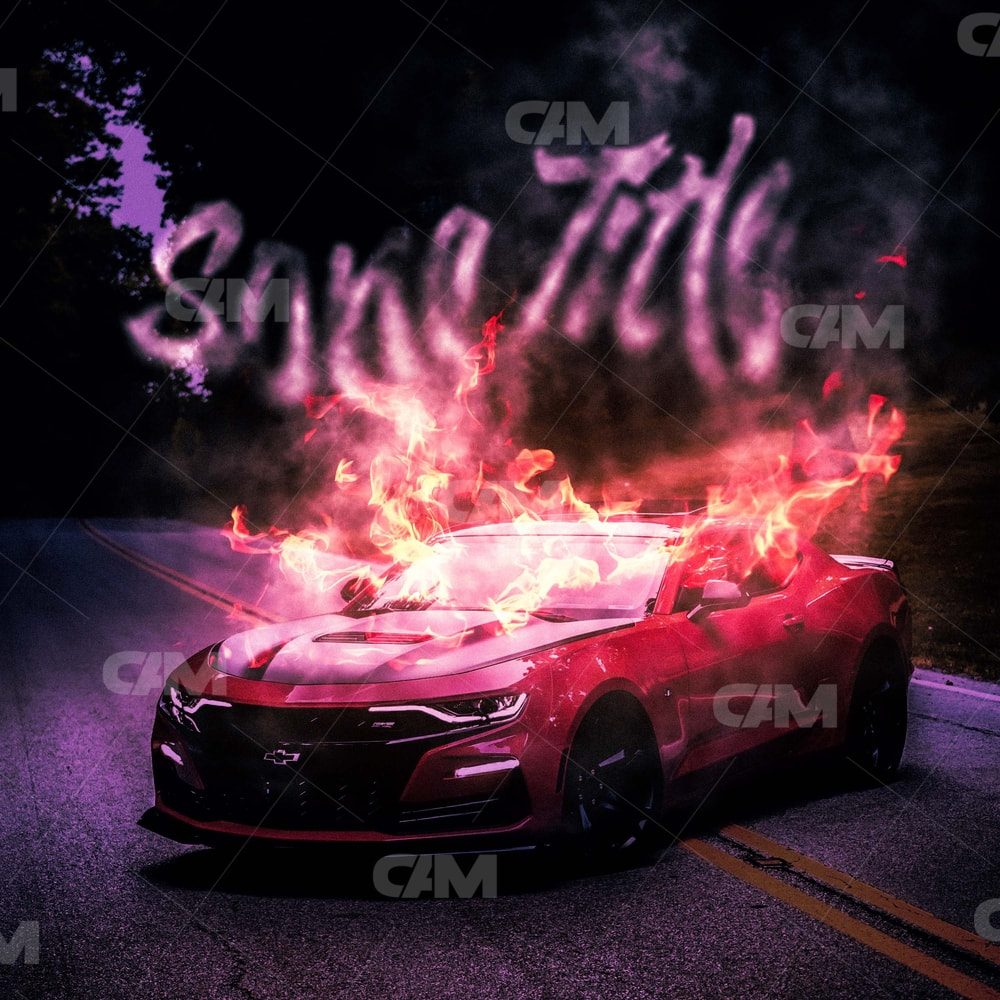 Sport Car On Fire
