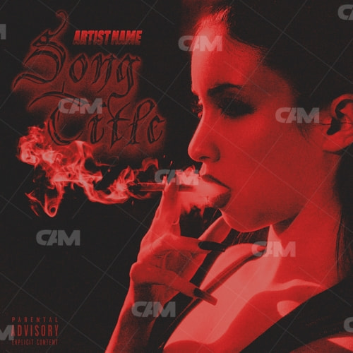 Red Gradient Model Smoking