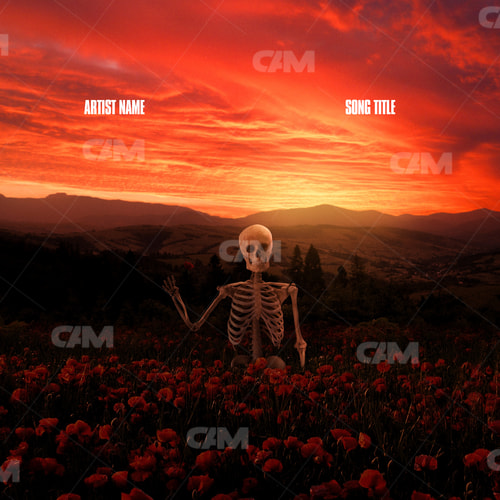 Skeleton On Meadow 3