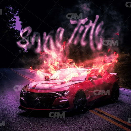 Sport Car On Fire