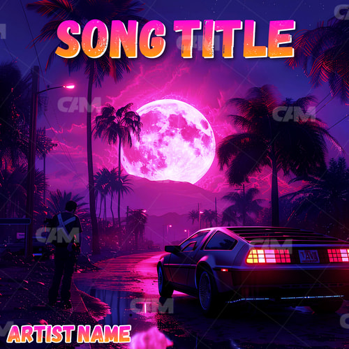 Synthwave Moon