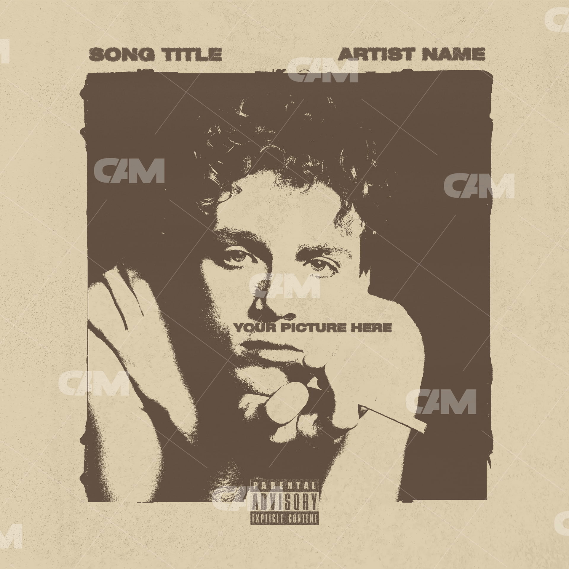 Old paper effect cover art market